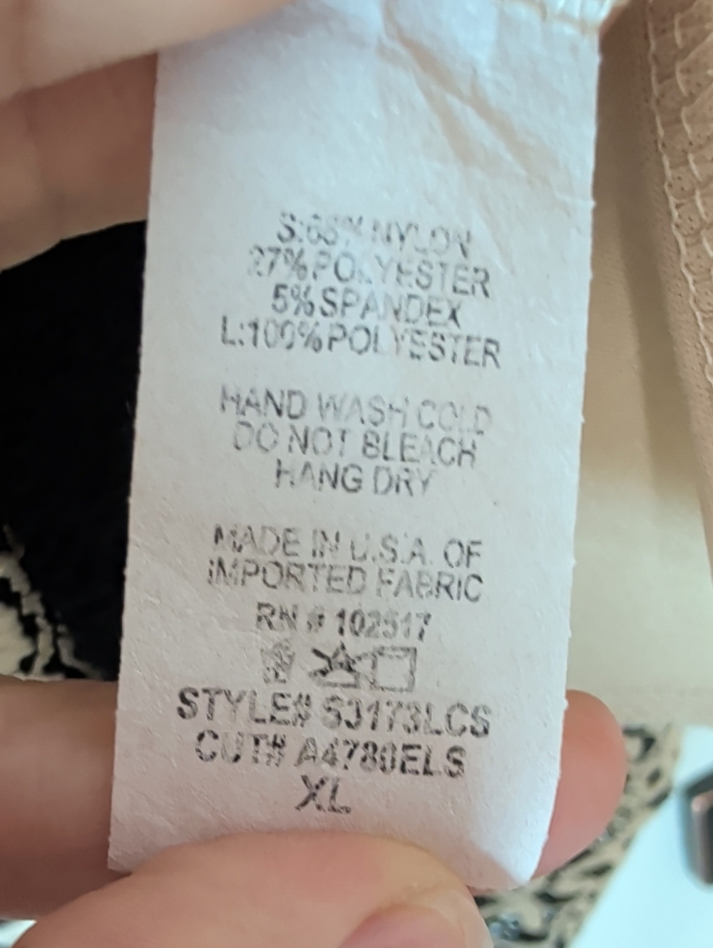 Soprano Black and Cream Lace Stripe Pencil Skirt - Picture 4 of 6